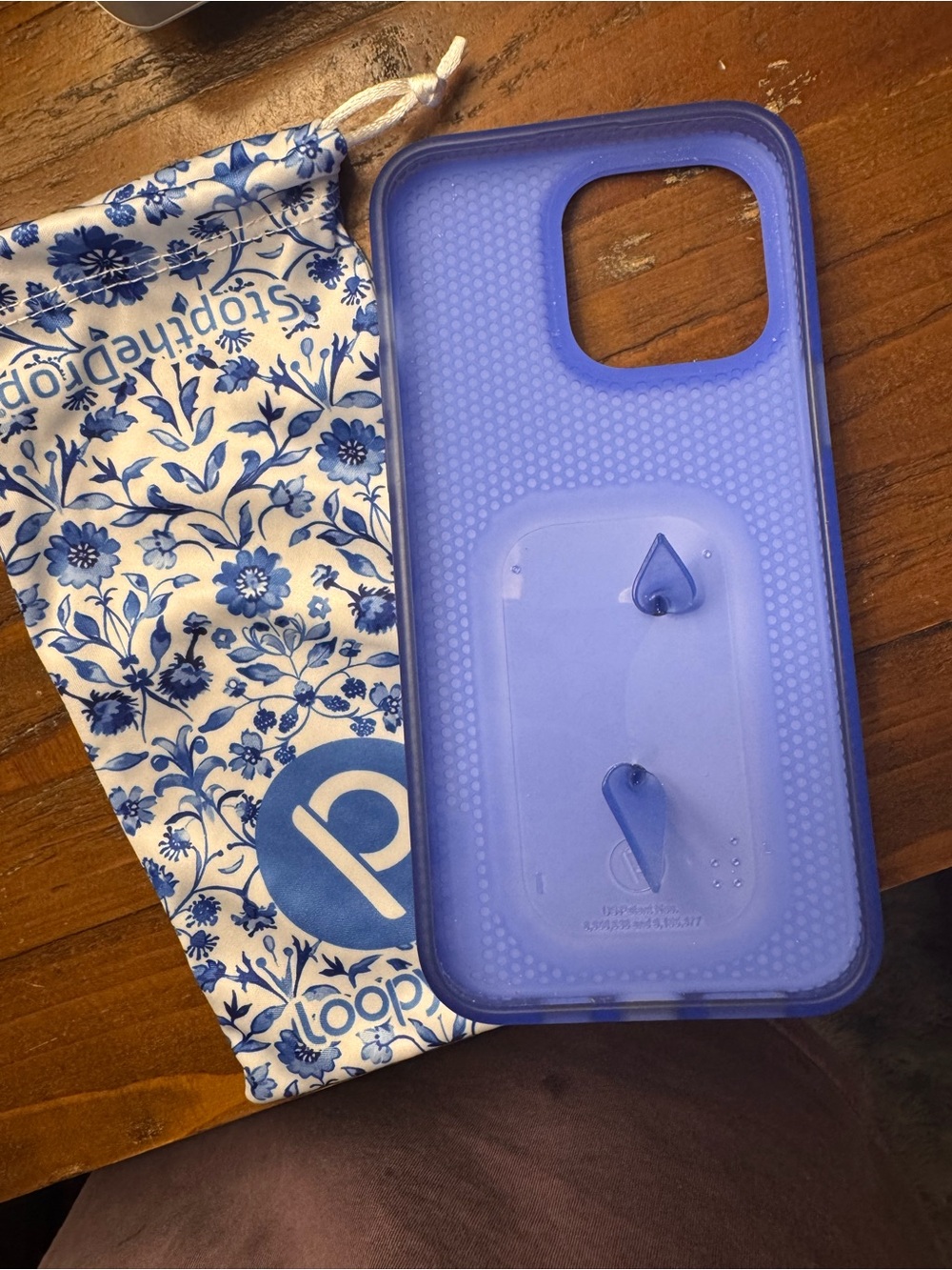 Loopy Cases Blue Floral Phone Case - Picture 2 of 2